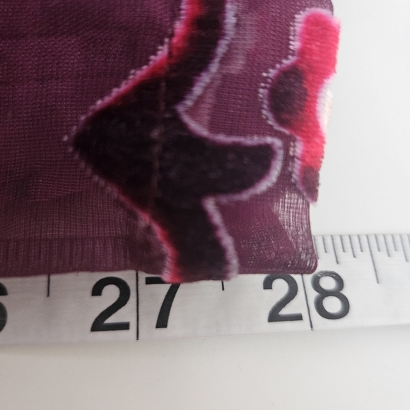 Chelsea & Violet Maroon Velvet Boho Paisley Jumpsuit Sz Medium Fairycore NWT - Picture 10 of 14